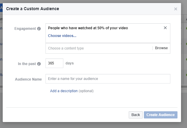 Facebook Ads Example: Targeting People Who Watched Your Ad
